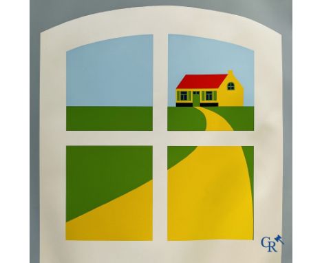 Joseph Willaert (1936-2014) Lithograph, 1971 House through the window. Ed. 28/100. | 72 x 54 cm.