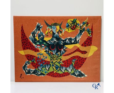 Jean Lurçat. Large tapestry after Jean Lurçat in multicoloured wool, circa 1970. | 177 x 135 cm.