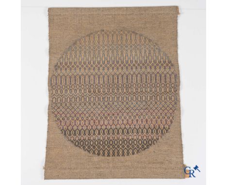 Renata Bonfanti (1929-2018) Wall tapestry with geometric decor. Signed R. Bonfanti. | 90 x 69 cm.
