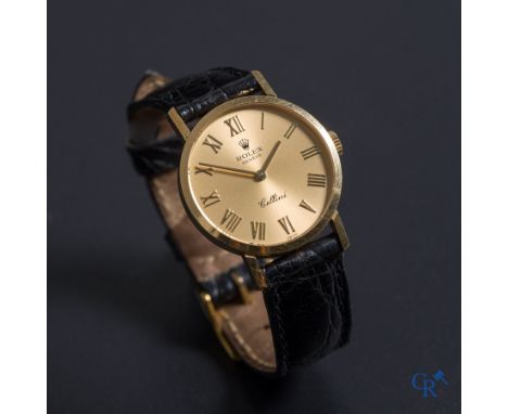 Watches: Rolex Geneva, a mechanical ladies wristwatch Rolex Cellini in yellow gold 18K (750°/00). Numbered: 4109 E971958. Swi