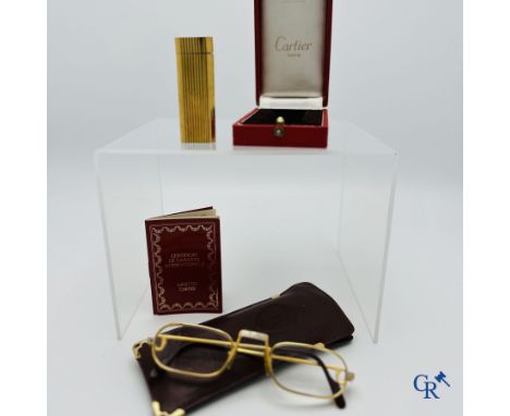 Cartier à Paris: Lighter and glasses in original case. |