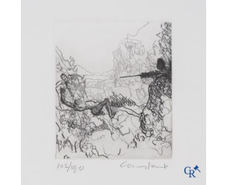 Constant (1920-2005) Graph, Execution, Etching 102/190. | 13,5 x 11,6 cm.