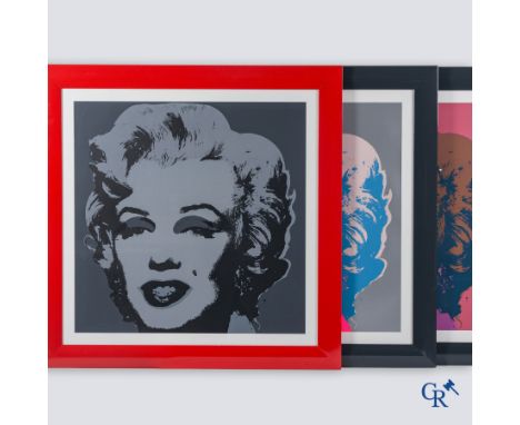 Pop art: After Andy Warhol, Golden Marilyn. 10 screen prints. Published by Sunday B. Morning. Not numbered. | 116 x 116 cm. (