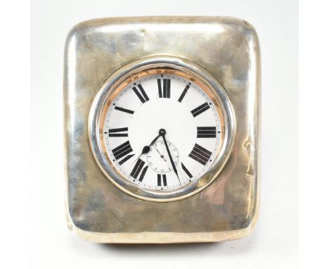 A Victorian hallmarked silver mounted&nbsp; case and goliath watch.&nbsp;The easel back velvet lined wooden case (AF) having 