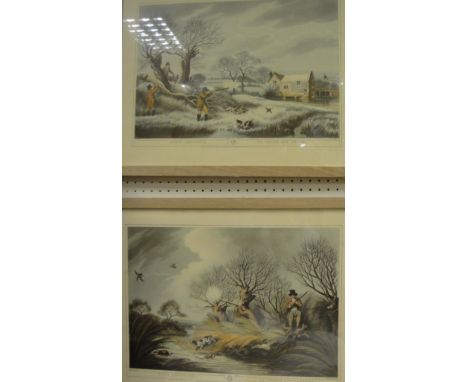 AFTER SAMUEL HOWITT "Duck shooting", together with "Snipe shooting", "Hare hunting" and "Partridge shooting I", modern colour