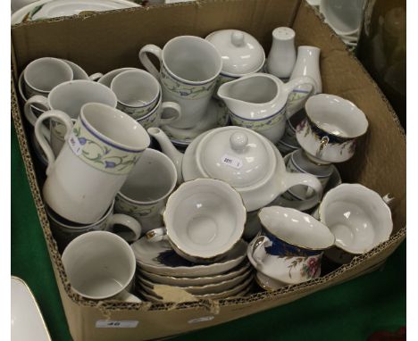 A Johnson Brothers "La Rochelle" pattern part dinner service and a Russian part tea service