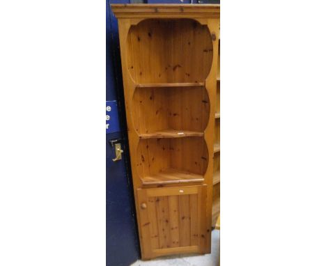 A pine double bench with upholstered box seat together with an oak trunk, a pine corner unit and two wash jugs and bowls