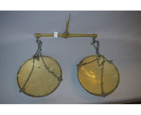Pair of Hanging Brass Balance Scales 