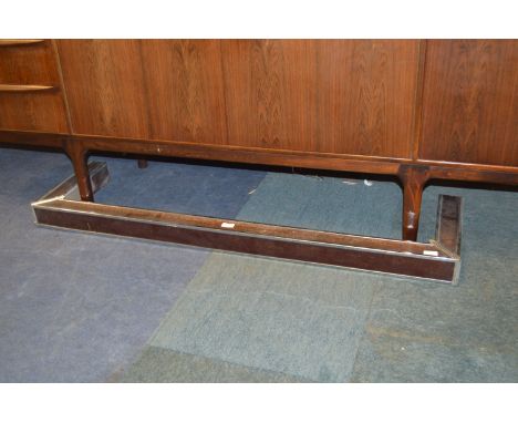 Art Deco Chrome &amp; Walnut Fire Fender 