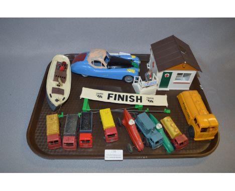 Triang Plastic Friction Vehicles and Scalextric Buildings 