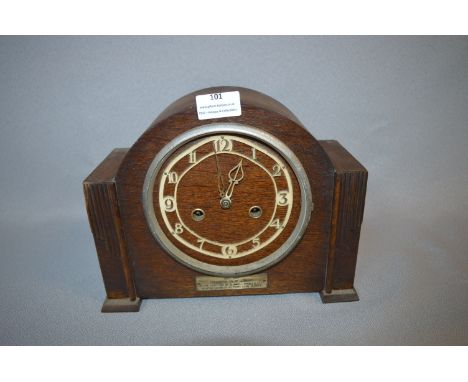 Oak Cased Mantel Clock 