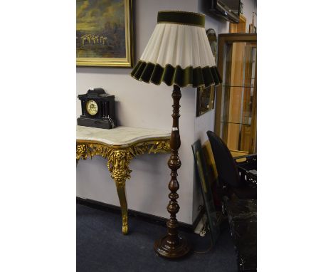 Walnut Standard Lamp with Shade 
