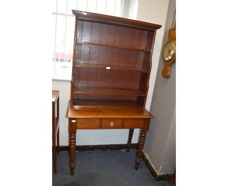 Mahogany Table with Four Height Shelf over Top 