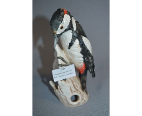 Goebel West German Pottery Figurine - Woodpecker 