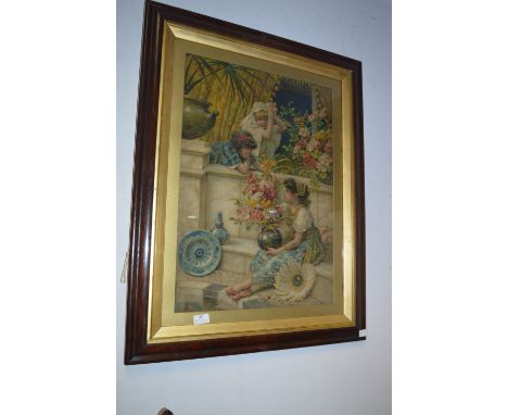 Framed Victorian Pears Print by W.S. Coleman 