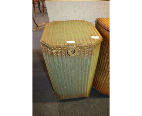 Lloyd Loom Green Wicker Linen Basket 