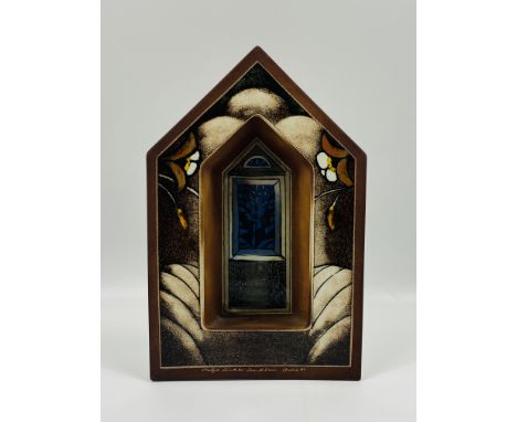A ceramic wall sconce by Heljä Liukko-Sundström (Finland, 1938), for Arabia Finland, signed and dated -81. 24cms wide x 5.5cm