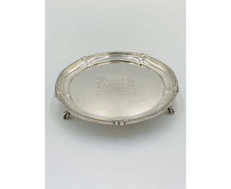A boxed limited edition engraved silver salver commemorating the Birmingham Assay Office bi-centenary, 1773 - 1973, Nathan &a