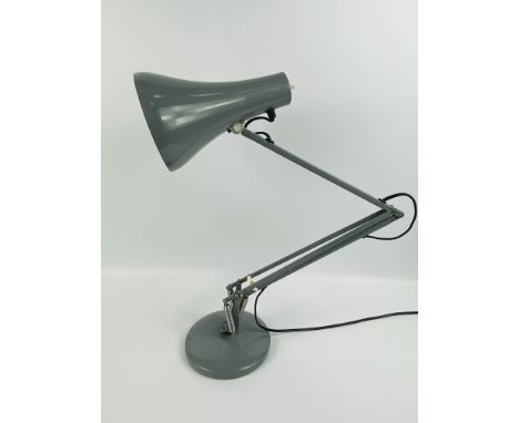 Grey Anglepoise style lamp, approximately 81cm high at maximum. Estimate £20-40
