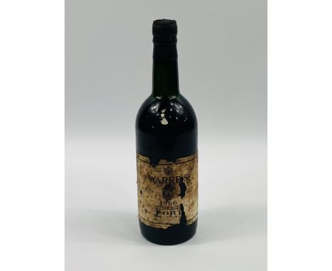 Bottle of Warre's 1966 vintage port. Estimate: £50-70