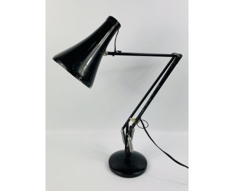 Black Anglepoise lamp by Herbert Terry, approximately 81cm high at maximum. Estimate: £30-50