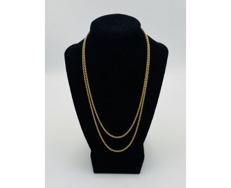 18ct gold necklace, 26.2g. Estimate: £920-1000.This item qualifies for in-house posting.