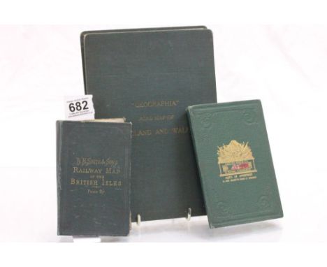Four vintage Maps to include; W H Smith & Sons Railway Map of the British Isles, Letts & Son 1847 Map of South Wales, Geograp