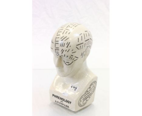 Ceramic Phrenology Head