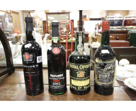 Four vintage bottles of Port to include Royal Oporto 1967