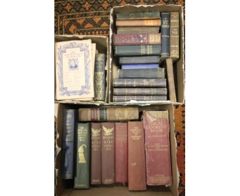 Collection of vintage books to include 18th Century and a box of 1950's Blackwood's Magazine