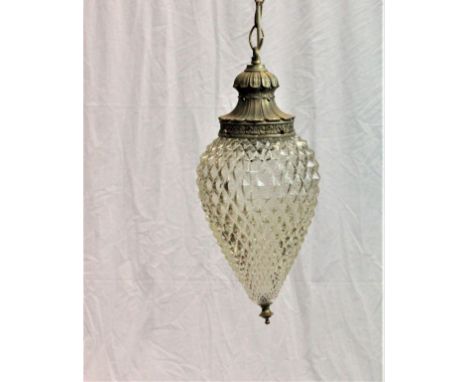 Vintage metal & glass light shade