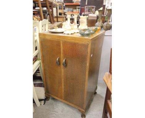 Mid 20th century Oak Music Cabinet with Two Doors