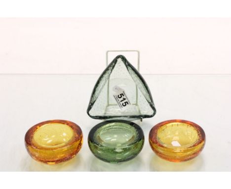 Four Whitefriars Glass Bowls