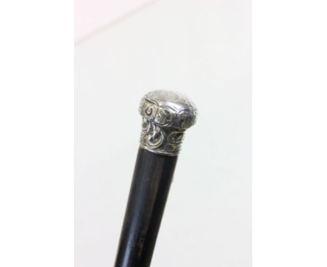 Vintage walking stick with a hallmarked Silver top