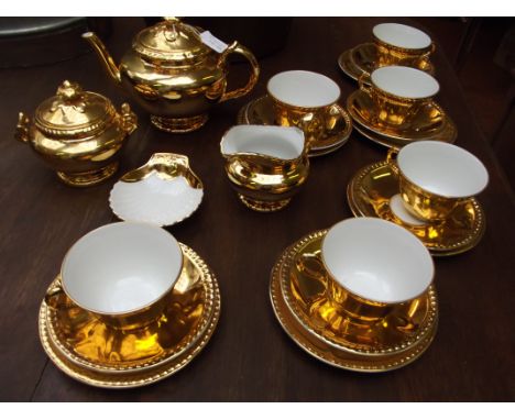 Royal Worcester gilded tea set 