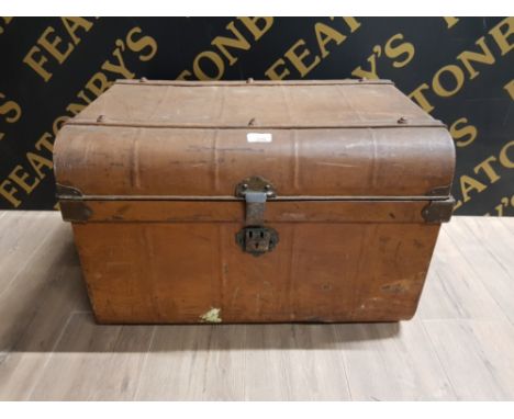 VINTAGE F WATSON TIN TRUNK