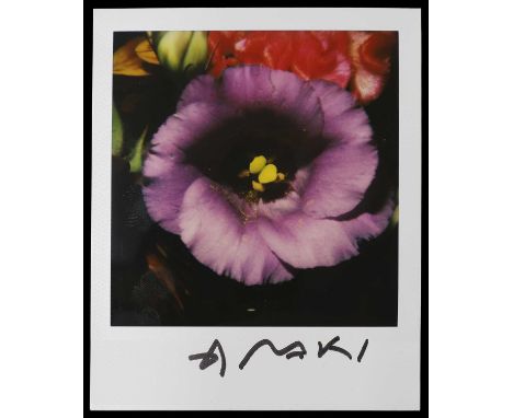 Nobuyoshi Araki (Japanese, b.1940)  Untitled, flower Polaroid, signed 10.7 x 8.7cm, unframed 