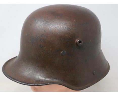 WWI Imperial German M16 Stahlhelm with aged replacement liner. Nice solid example. UK P&amp;P Group 3 (£30+VAT for the first 