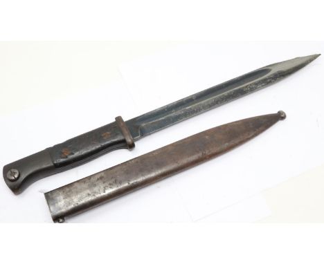 German WWII K98 bayonet and steel scabbard. UK P&amp;P Group 2 (£20+VAT for the first lot and £4+VAT for subsequent lots) 