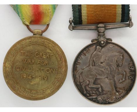 WWI medal pair to 34380 Private J Mack, Royal Scots. Mack, from Berwickshire, was KIA 3rd May 1917 during the battle of Arras