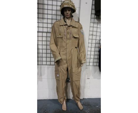 A rare Gulf War period AFV tank crew coverall suit, named to KM Whittaker, together with a similar period NATO issued combat 