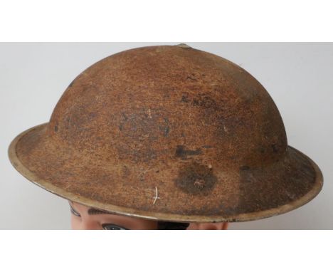 A British relic WWII Brodie helmet with liner. UK P&amp;P Group 3 (£30+VAT for the first lot and £8+VAT for subsequent lots) 