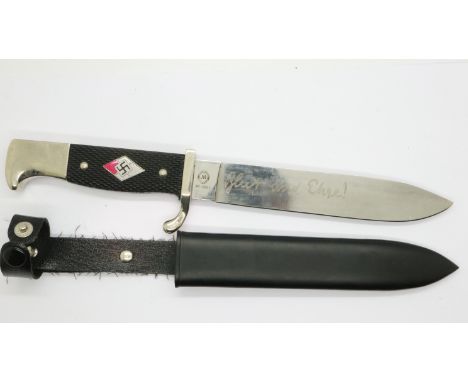 Reproduction Hitler Youth knife. UK P&amp;P Group 2 (£20+VAT for the first lot and £4+VAT for subsequent lots) 