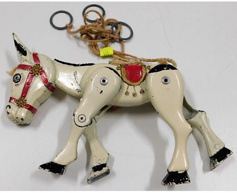 A 1950's Muffin the Mule puppet figure 6in nose to tail