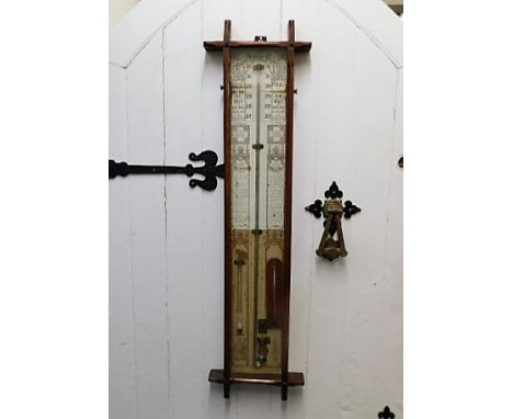 A later Admiral Fitzroy barometer 41in high. Provenance: From Grade II Listed Tregada House, Cornwall 