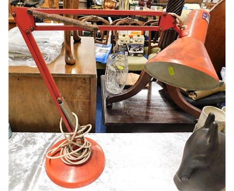 An Anglepoise style lamp