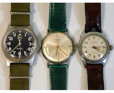 A CWC wrist watch with quartz movement twinned with a Rotary 17 jewel Antimagnetic &amp; a 17 jewel water protected Incabloc 