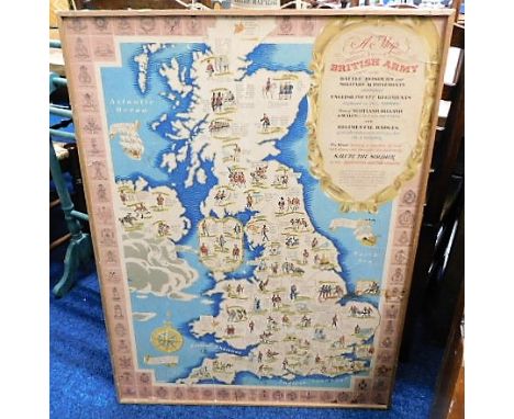 A large map showing the divisions of the British Army. Provenance: Originally from Treworgey Manor House, Cornwall, submitted