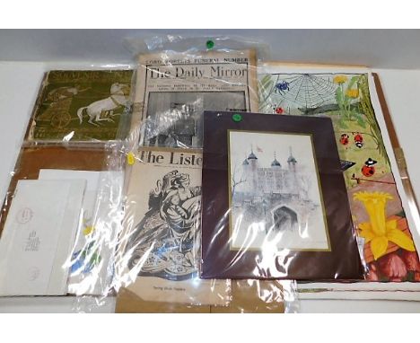 A quantity of mixed ephemera, books, pictures &amp; posters including souvenir programme of "Nero", a copy of "Phantasy's Pri