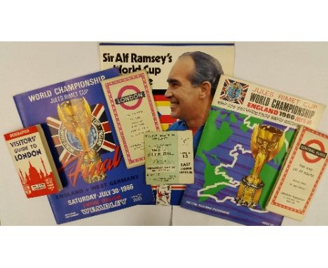 FOOTBALL, 1966 World Cup selection, inc. programme for Final, tournament brochure, ticket for 20th July (England v France at 
